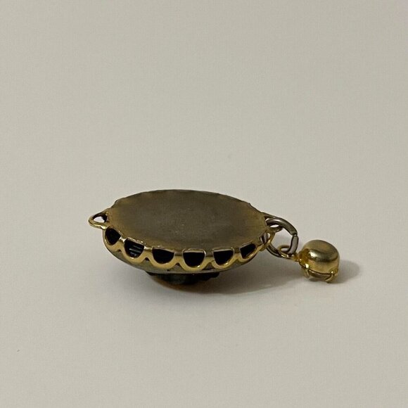 Vintage Floral Flower Dangle Pendant Charm No Loop - Picture 16 of 16